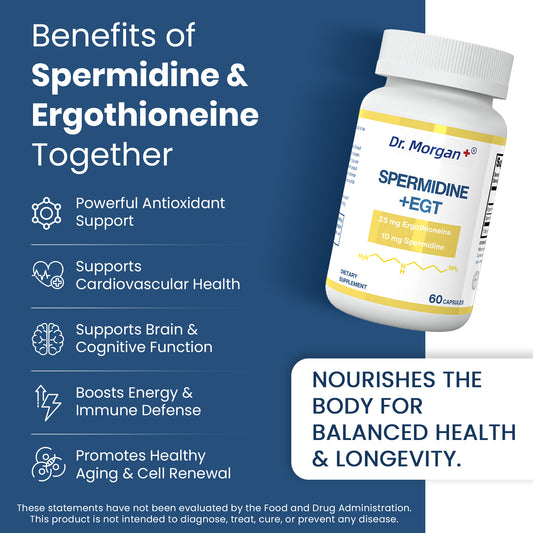 Dr. Morgan™ Spermidine + EGT 60 Capsules