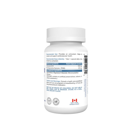 Dr. Morgan PQQ + CoQ10 bottle — English label — NPN 80131927