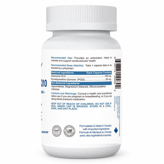 Dr. Morgan PQQ + CoQ10 bottle — English label — NPN 80151407