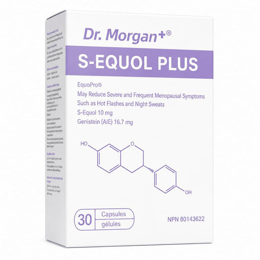 Dr. Morgan S-Equol Plus 30-capsule package, NPN 80143622